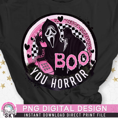 Boo You Horror PNG Ghost Face Halloween Sublimation Print