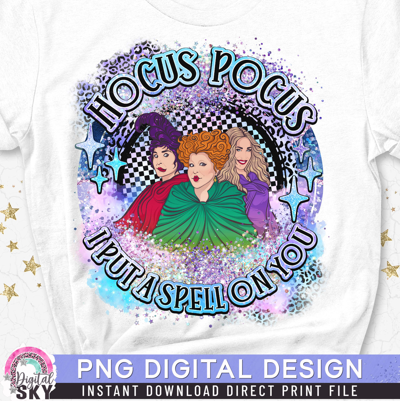 Hocus Pocus I Put A Spell on You PNG Witch Sublimation Print File