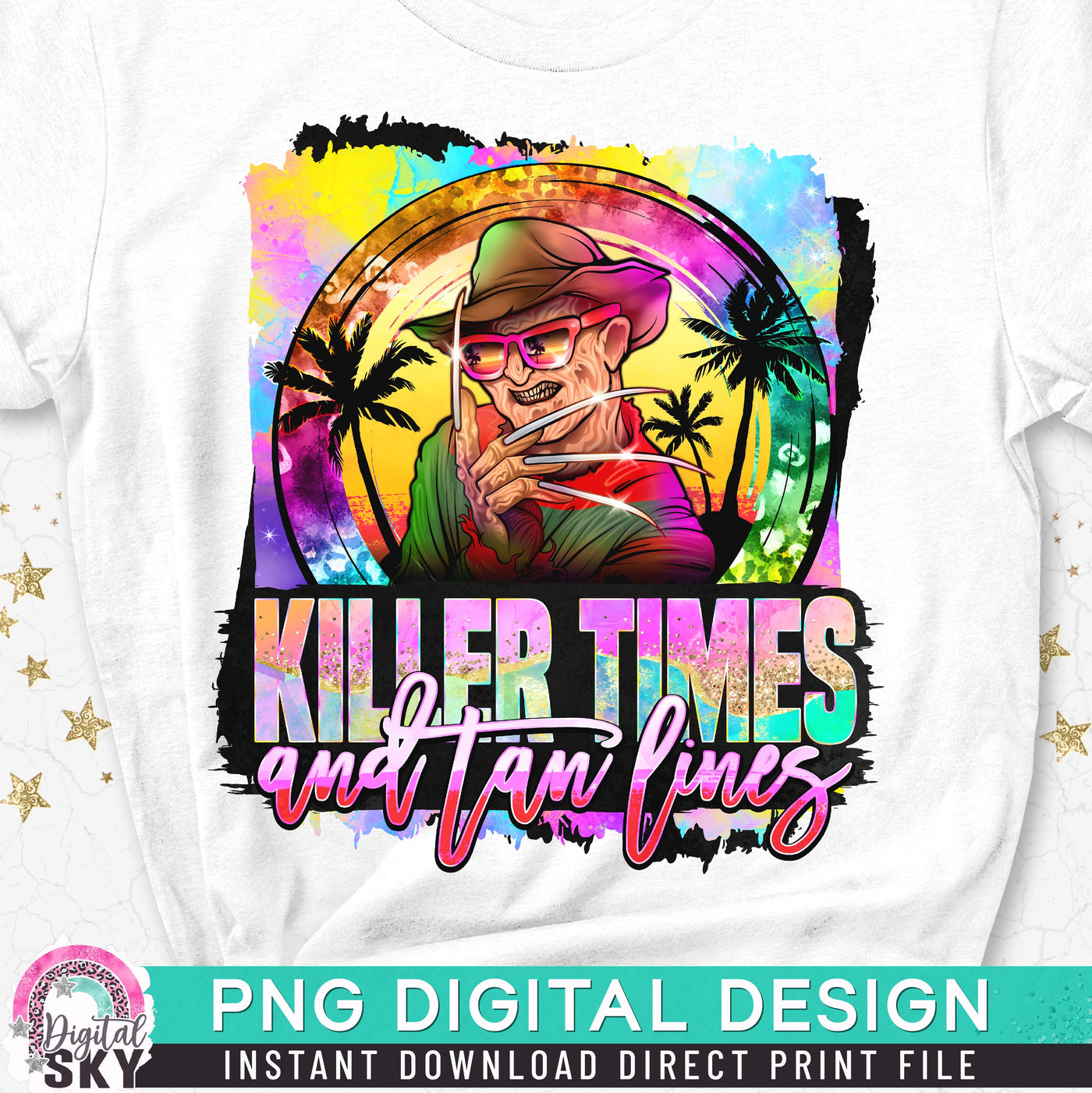 Killer Times Freddy PNG Funny Summer Sublimation Print File