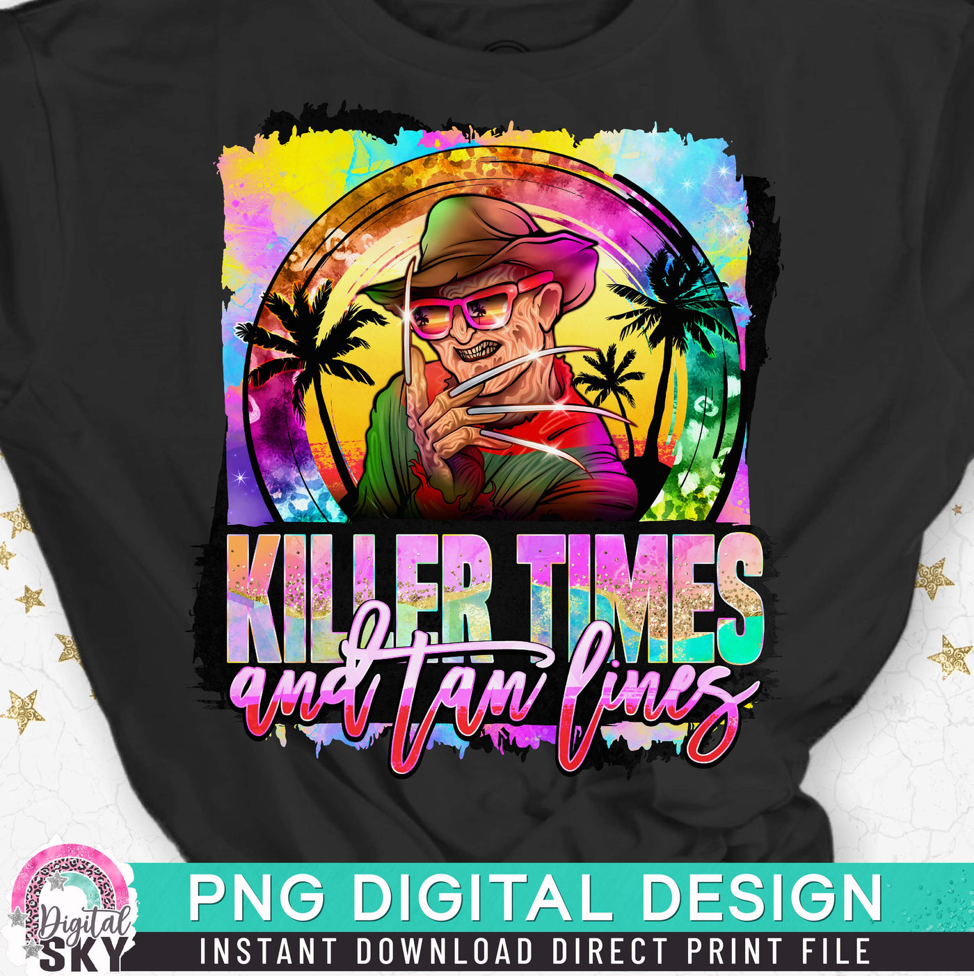 Killer Times Freddy PNG Funny Summer Sublimation Print File