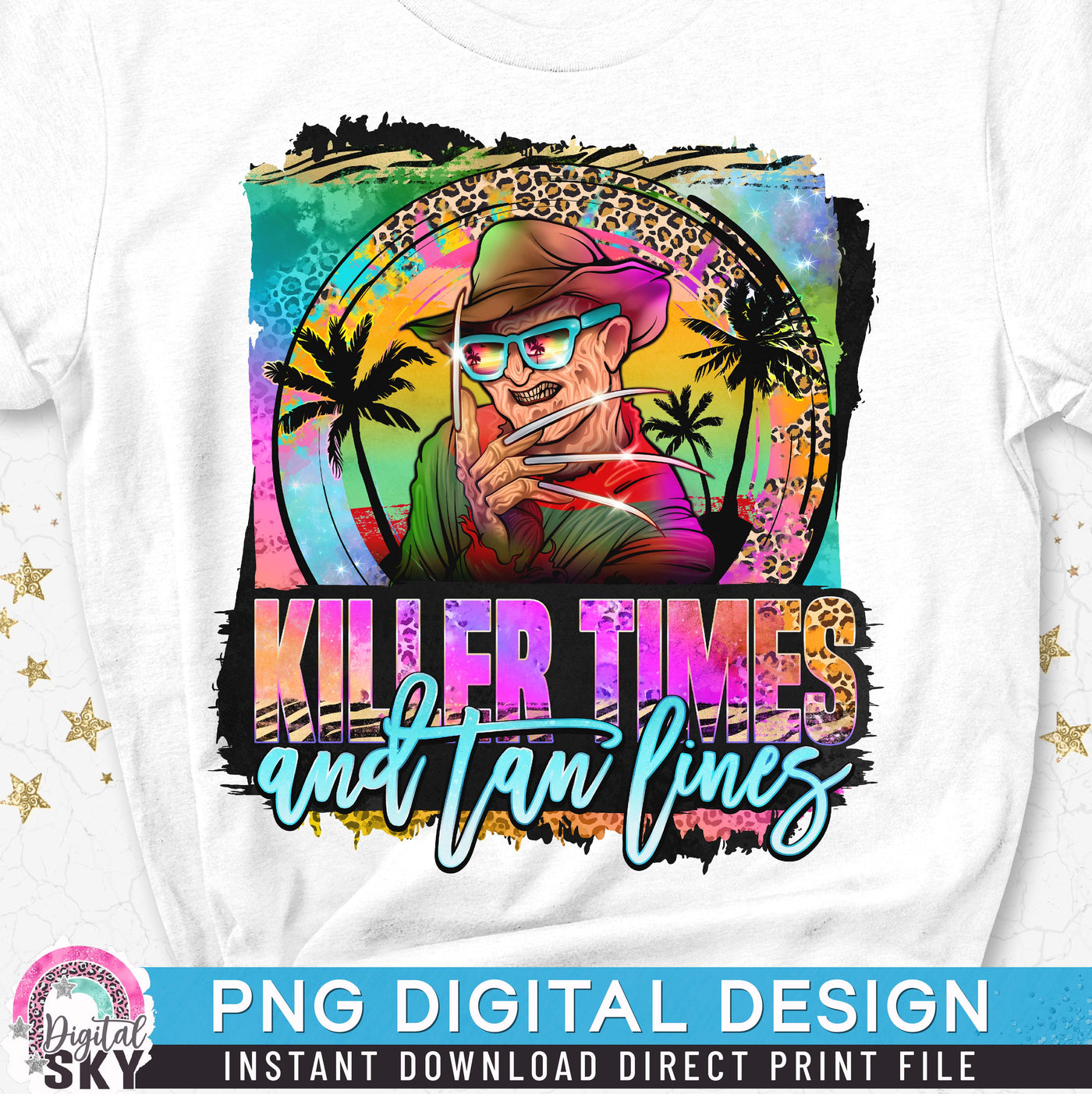 Killer Times Freddy PNG Funny Summer Sublimation Print File