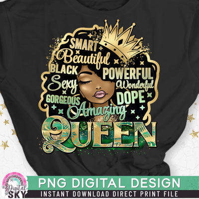 Queen Beautiful Amazing PNG Afro Hair Sublimation Print File