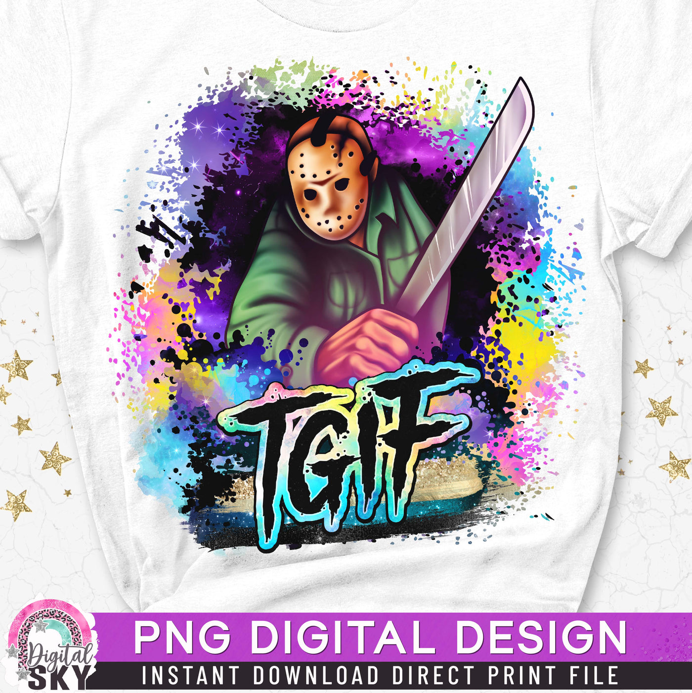 TGIF Jason PNG Friday Horror Halloween Sublimation Print File