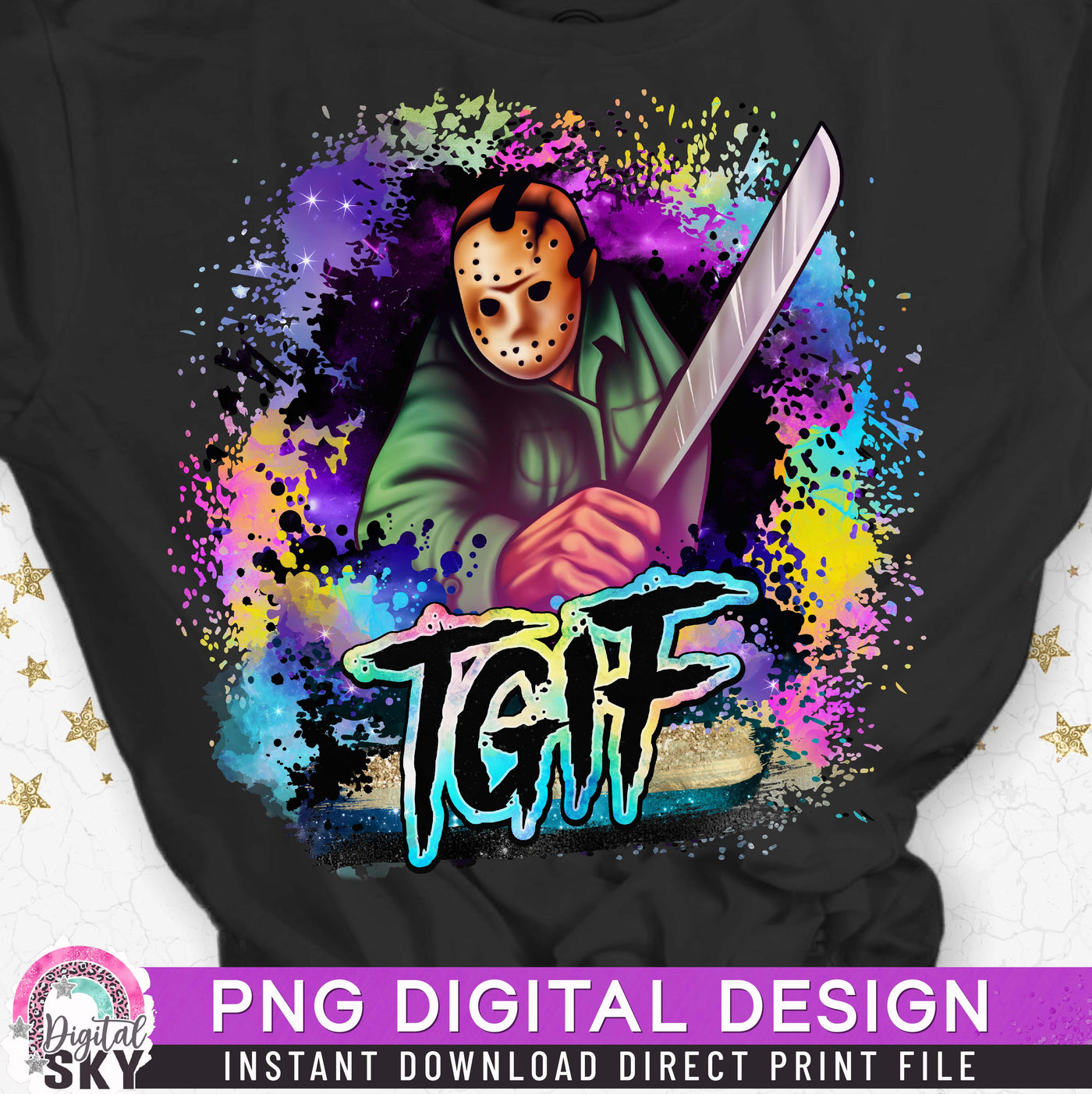 TGIF Jason PNG Friday Horror Halloween Sublimation Print File