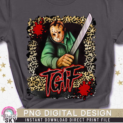 TGIF Jason PNG Friday Horror Halloween Sublimation Print File