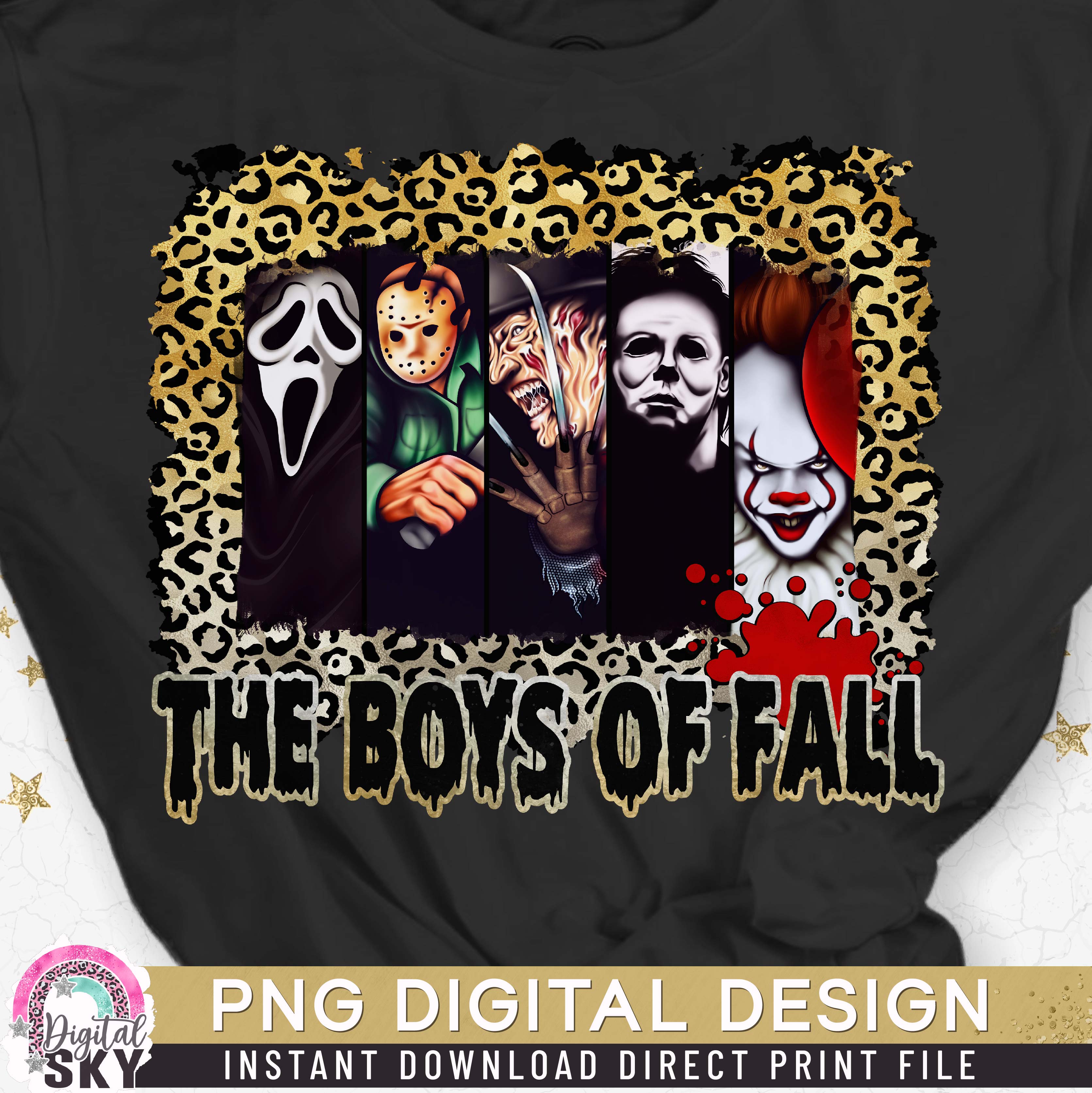 The Boys Of Fall PNG Horror Halloween Sublimation Print File ...