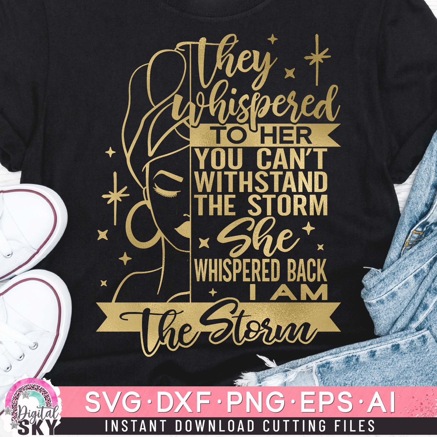 I Am The Storm Half Face SVG DXF PNG EPS Cutting Files